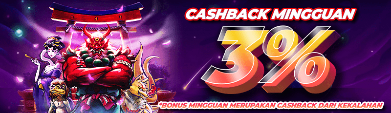 Cashback Mingguan 3%